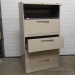 Global Beige 5 Drawer Lateral File Cabinet, Locking